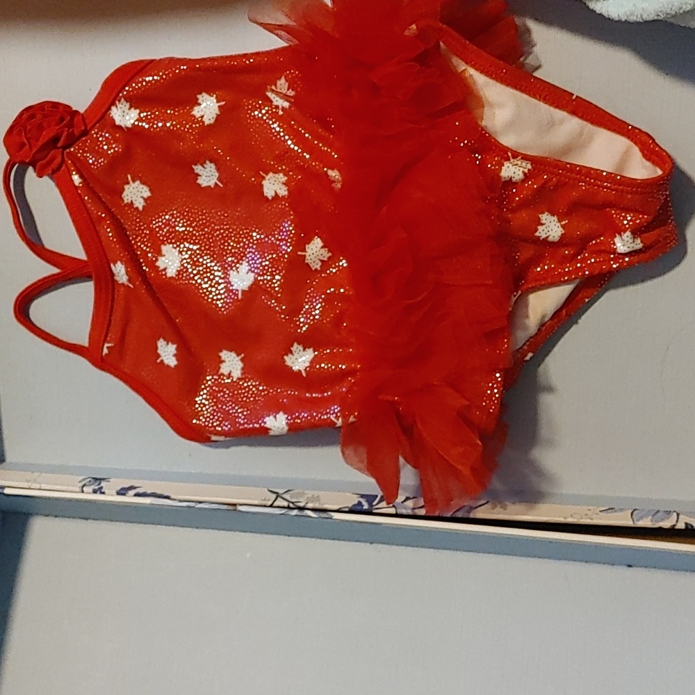 🐸8/$10 3-6 mth Red Bathing Suit